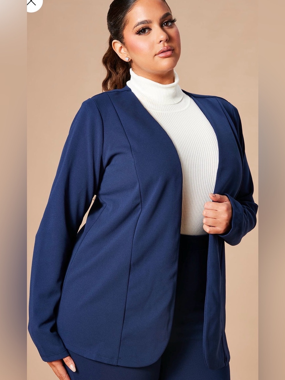 Fashion Nova Blue Blazer Suit Jacket